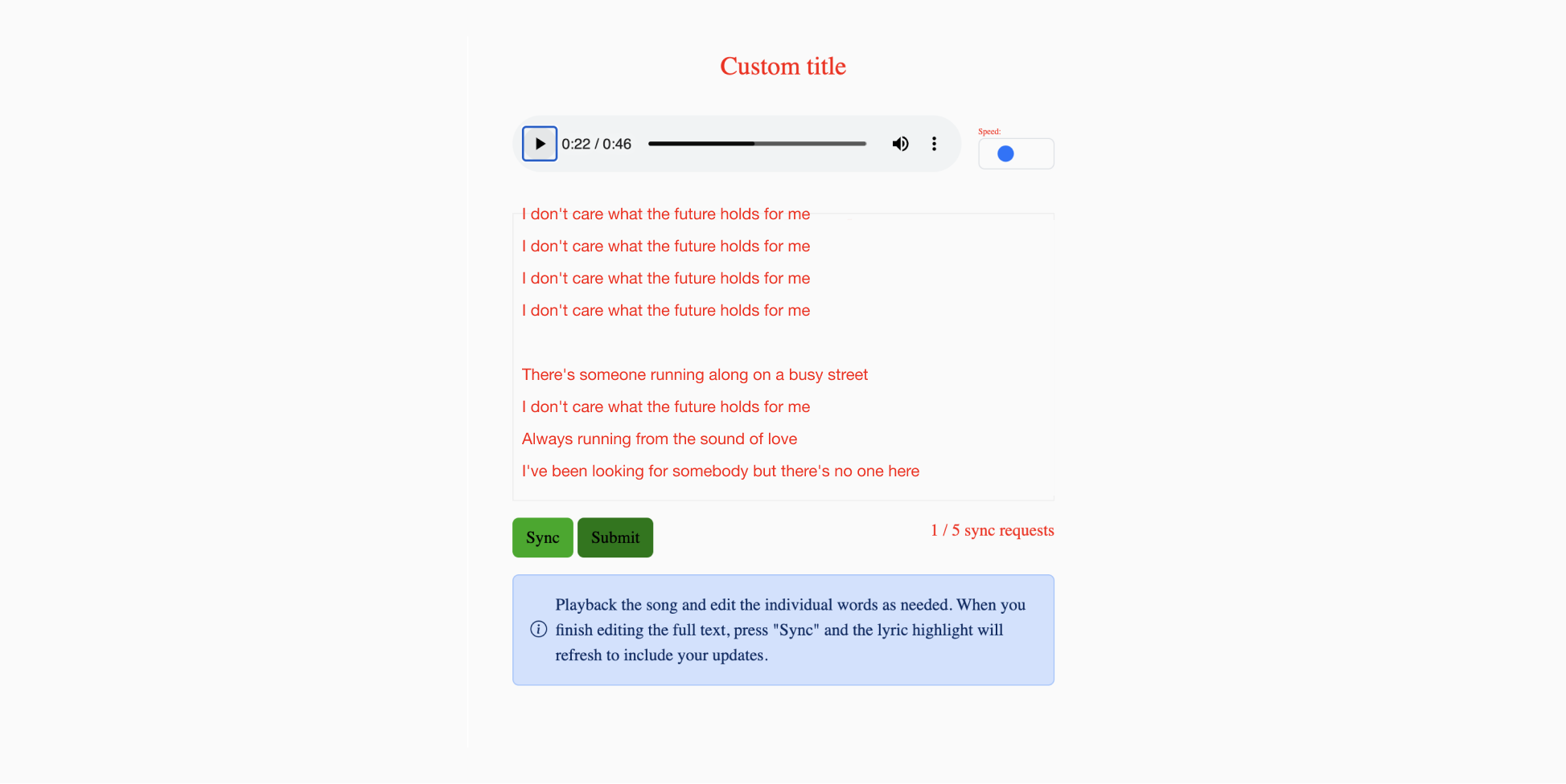 lyrics-widget