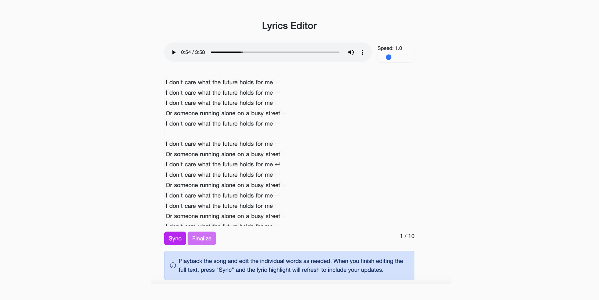 lyrics-widget